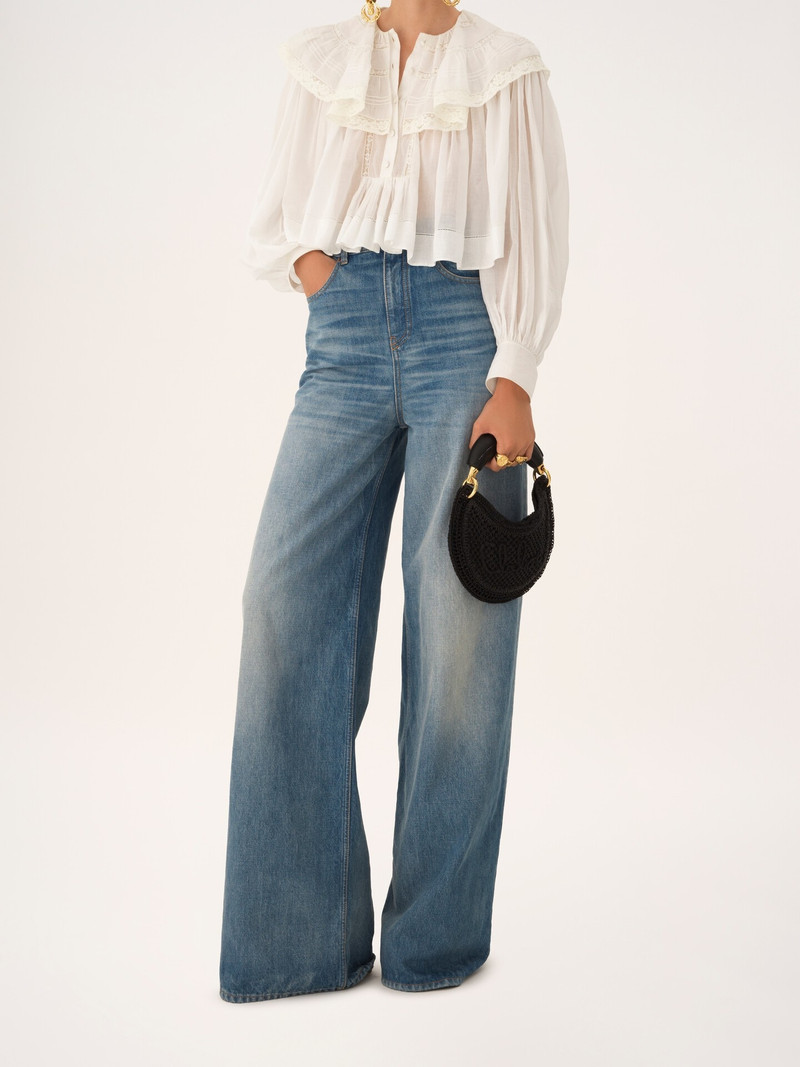 Chloé MINI SUMMER BANANA HOBO BAG IN GLITTER CROCHET outlook