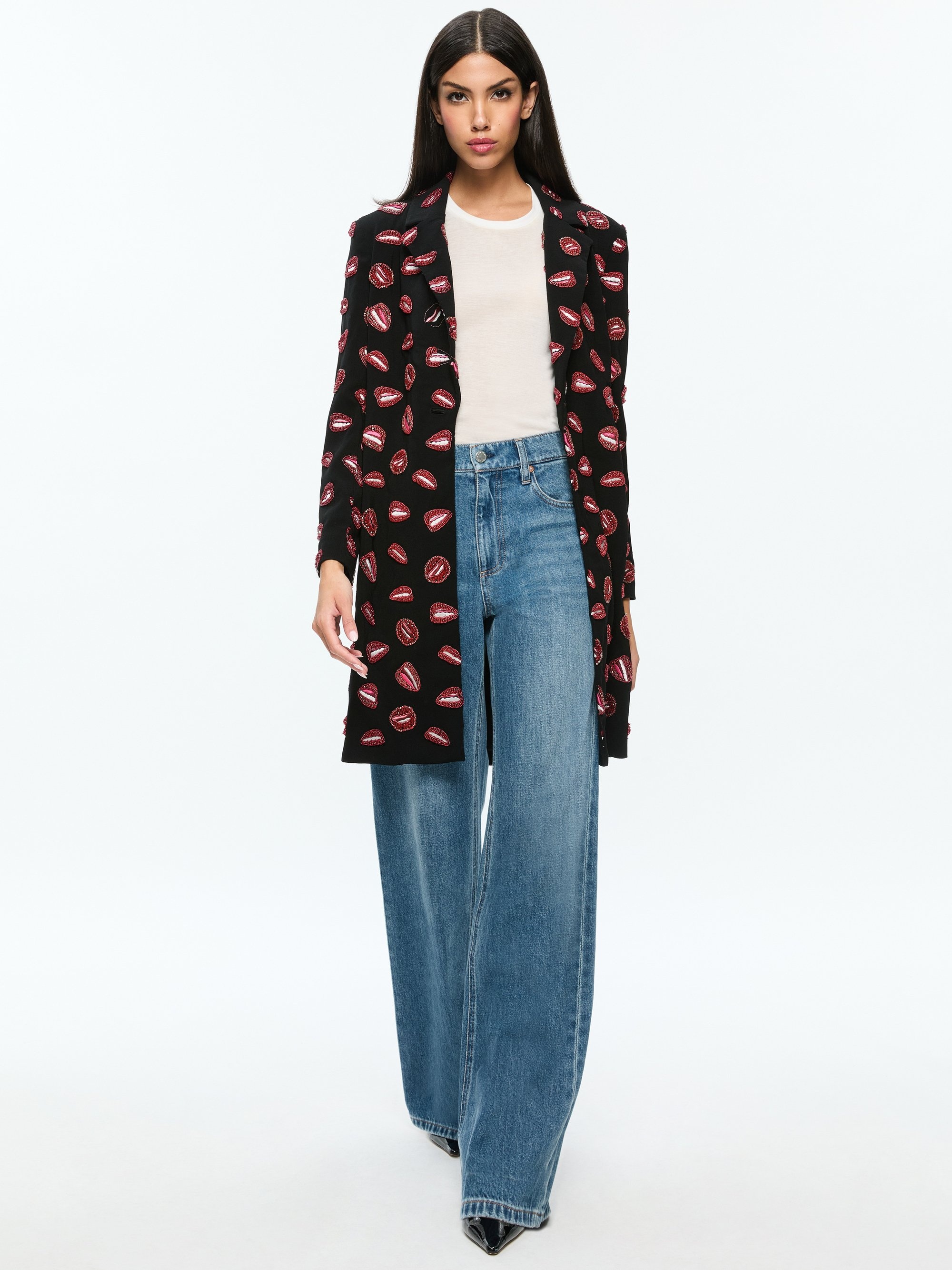 A+O X TOM WESSELMANN BRET EMBELLISHED LONG BLAZER - 1