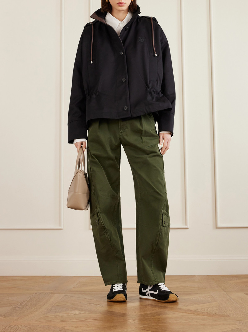 Loewe Hooded Cotton And Silk-blend Canvas Jacket outlook