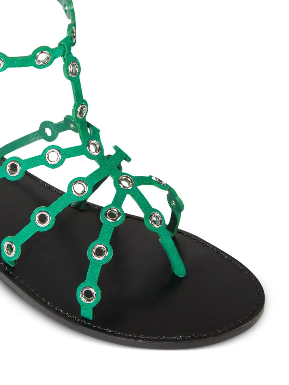 eyelet-detail flat sandals - 4