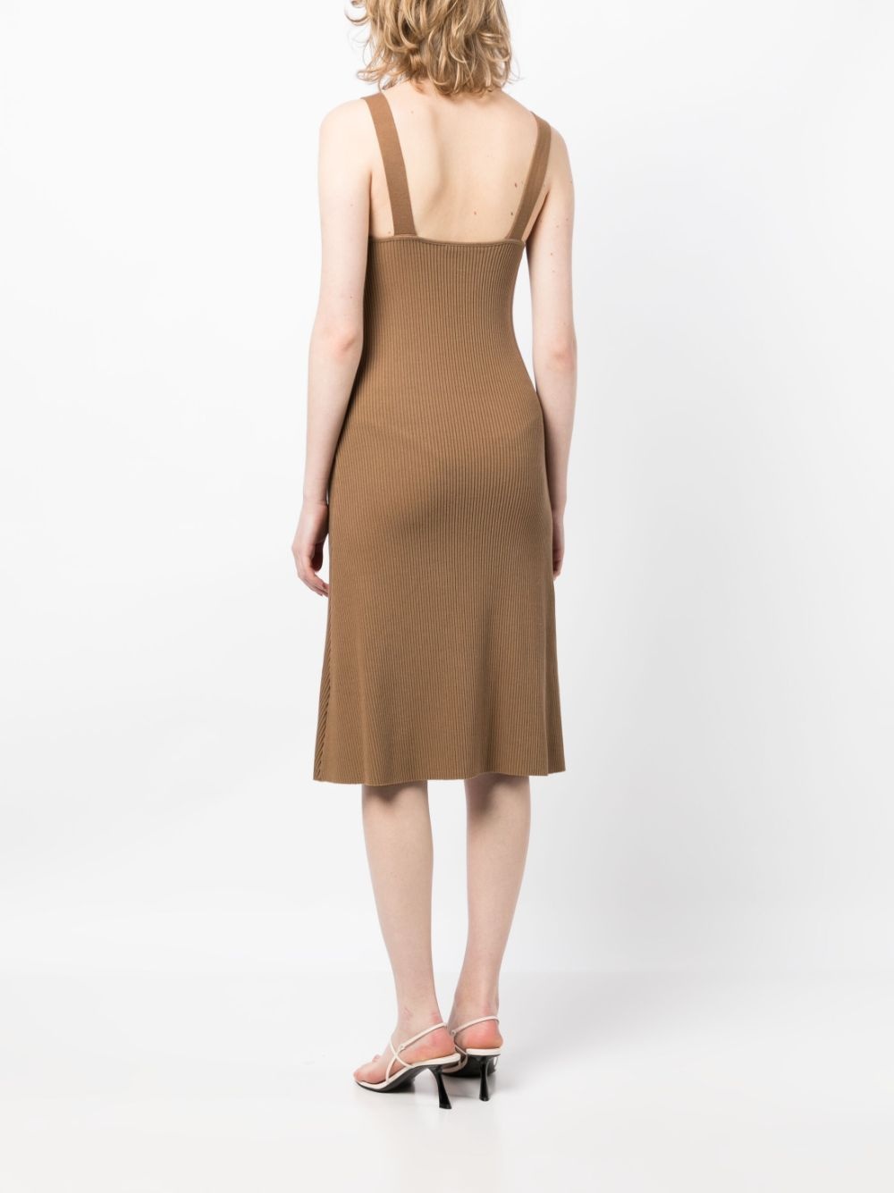 ribbed-knit mid-length dress - 4