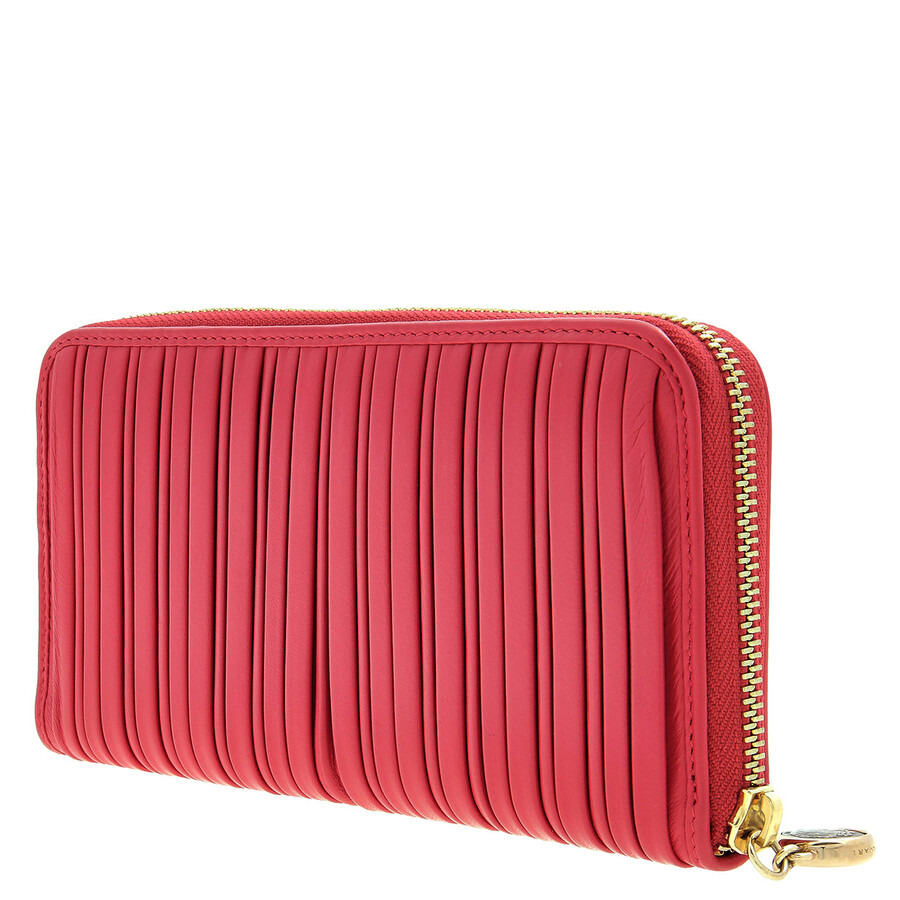 Bvlgari Plisse Monete Leather Zip Around Wallet - 2