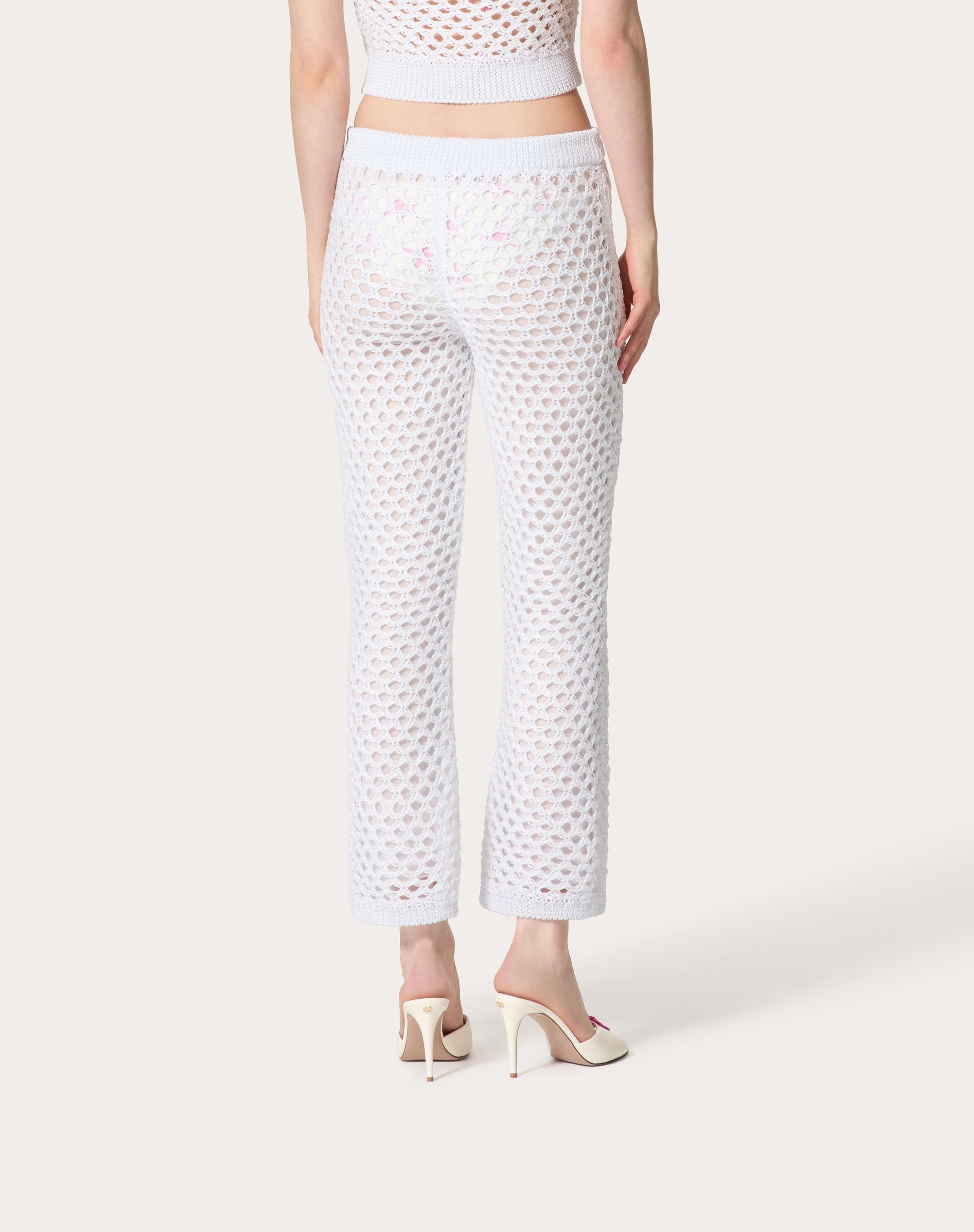 VISCOSE, LUREX AND SEQUIN PANTS - 4