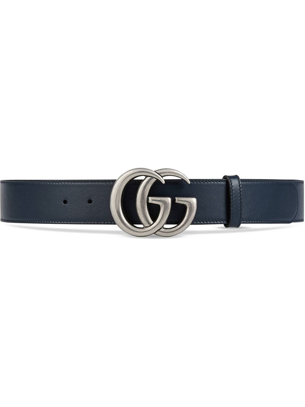 Leather belt with Double G buckle - 1