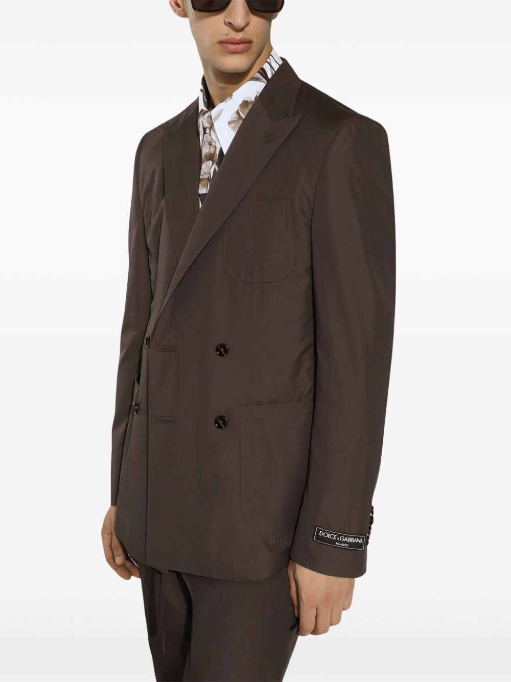 double-breasted cotton jacket - 5