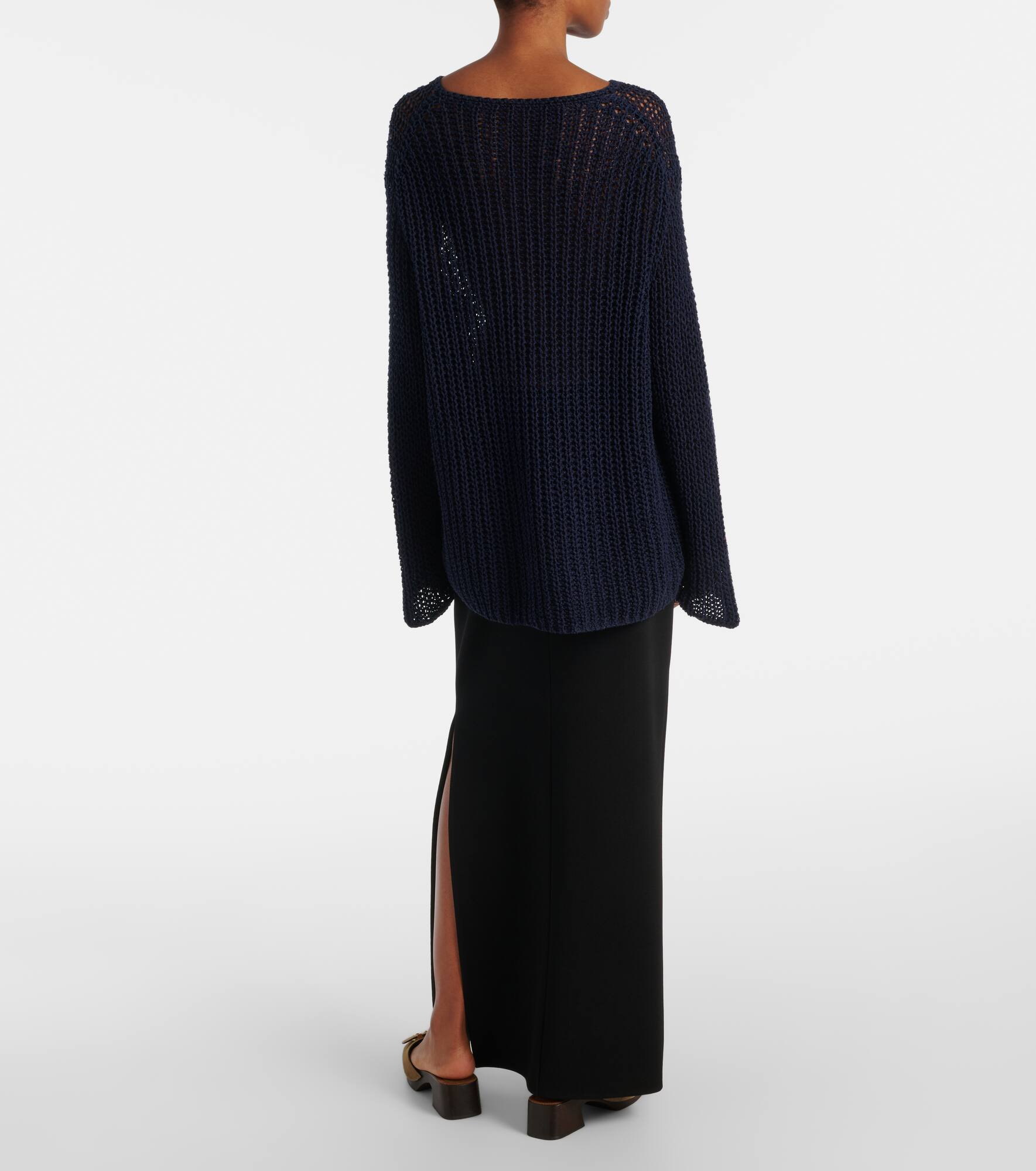 Elowen open-knit cotton-blend sweater - 3