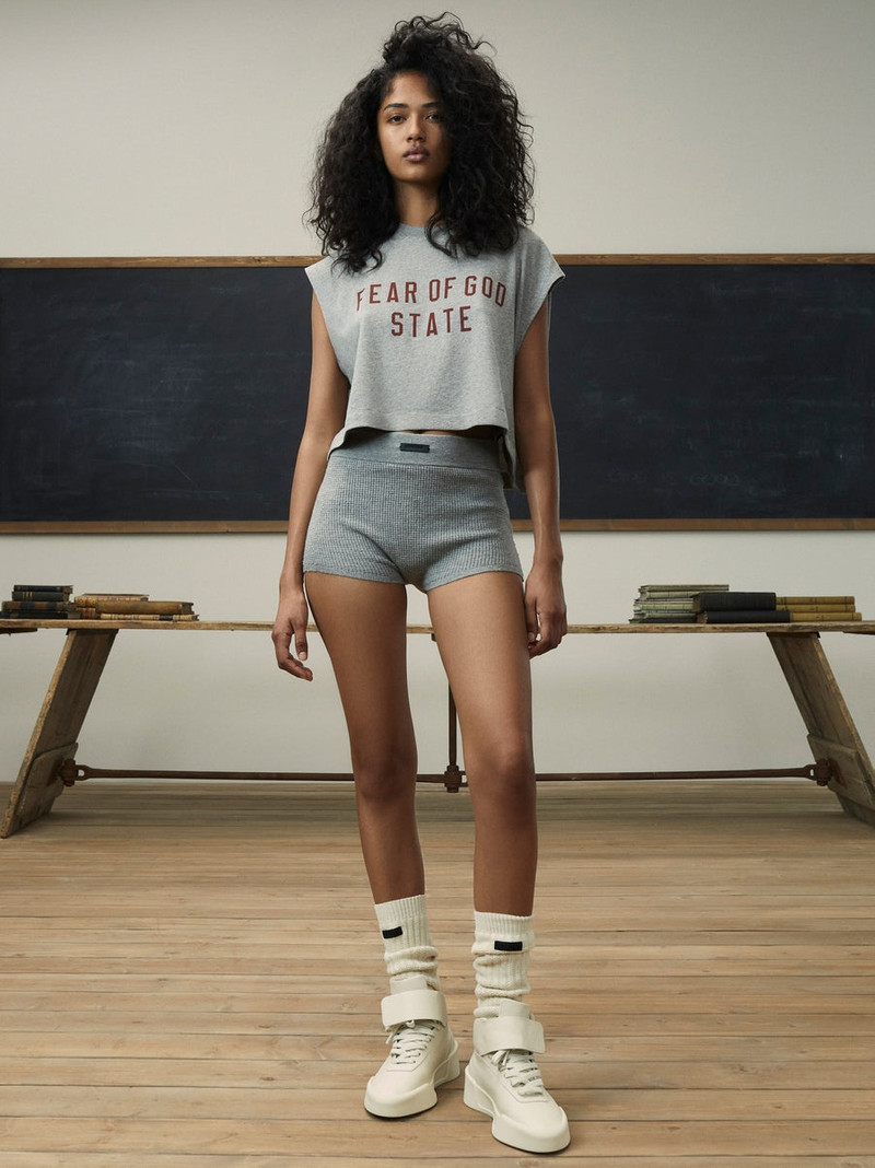ESSENTIALS Womens Waffle Boy Short outlook
