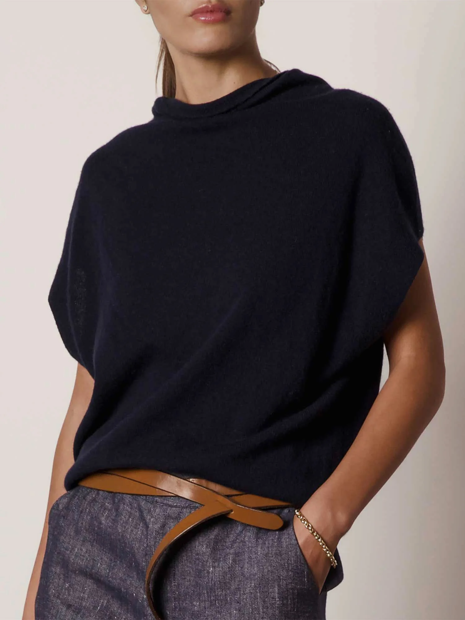 The Morten Funnel Neck Top - 1