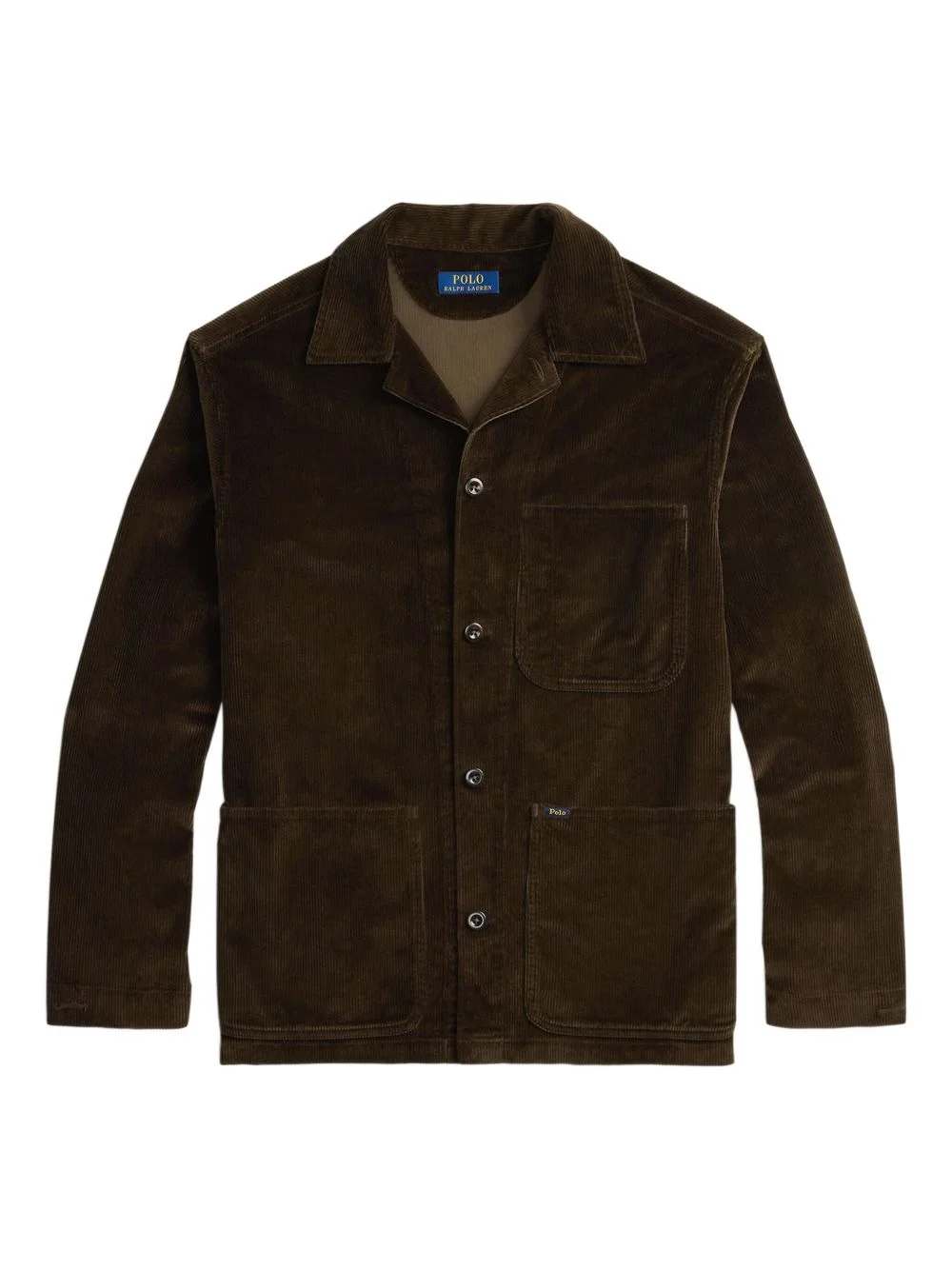 corduroy long-sleeve shirt jacket - 1