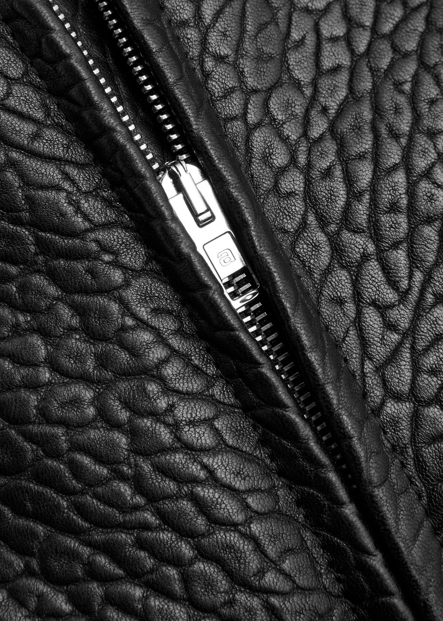Alexander Wang Padded Pebbled Leather Bomber Jacket - 5