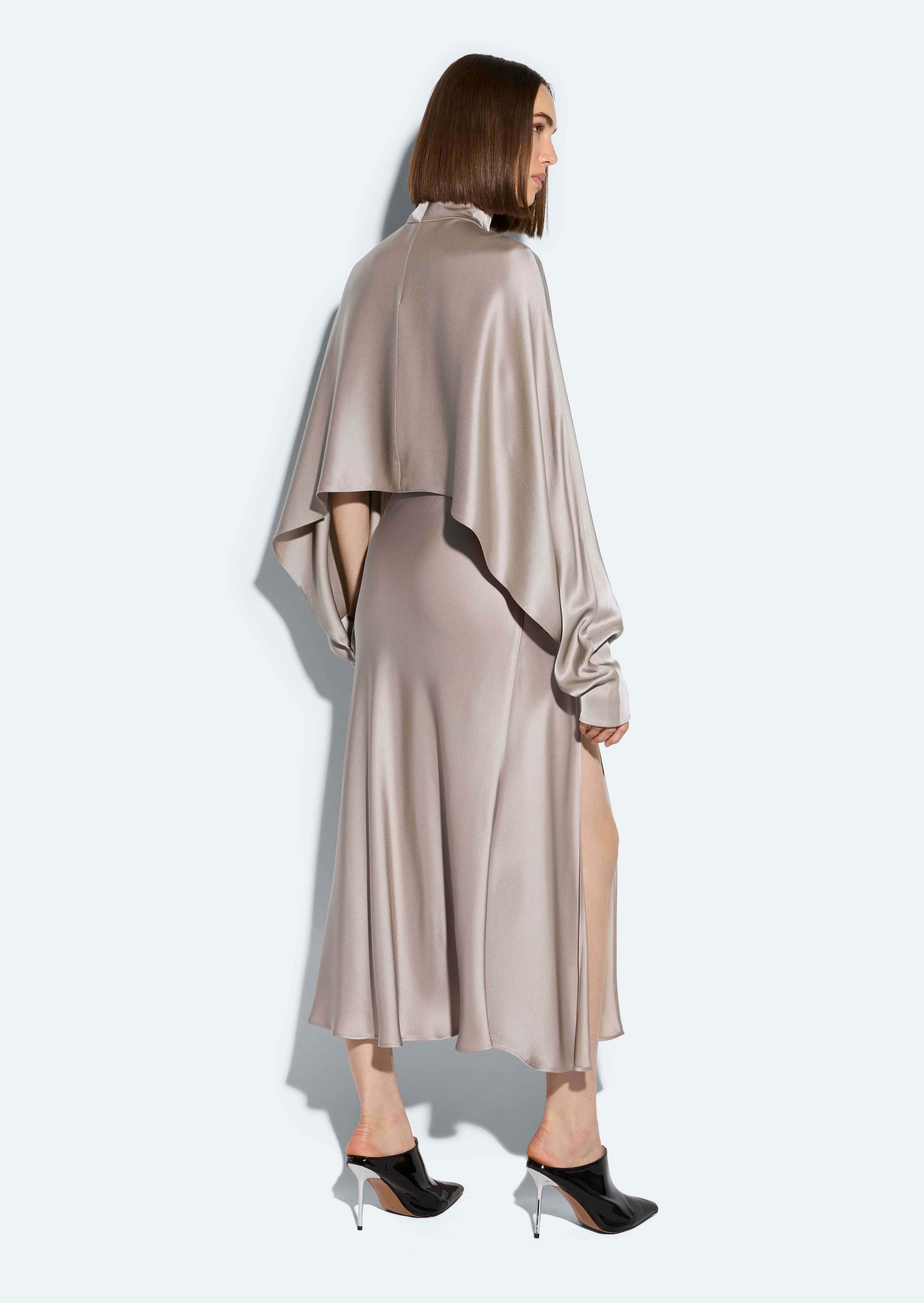 Satin Bias Midi Skirt - 3