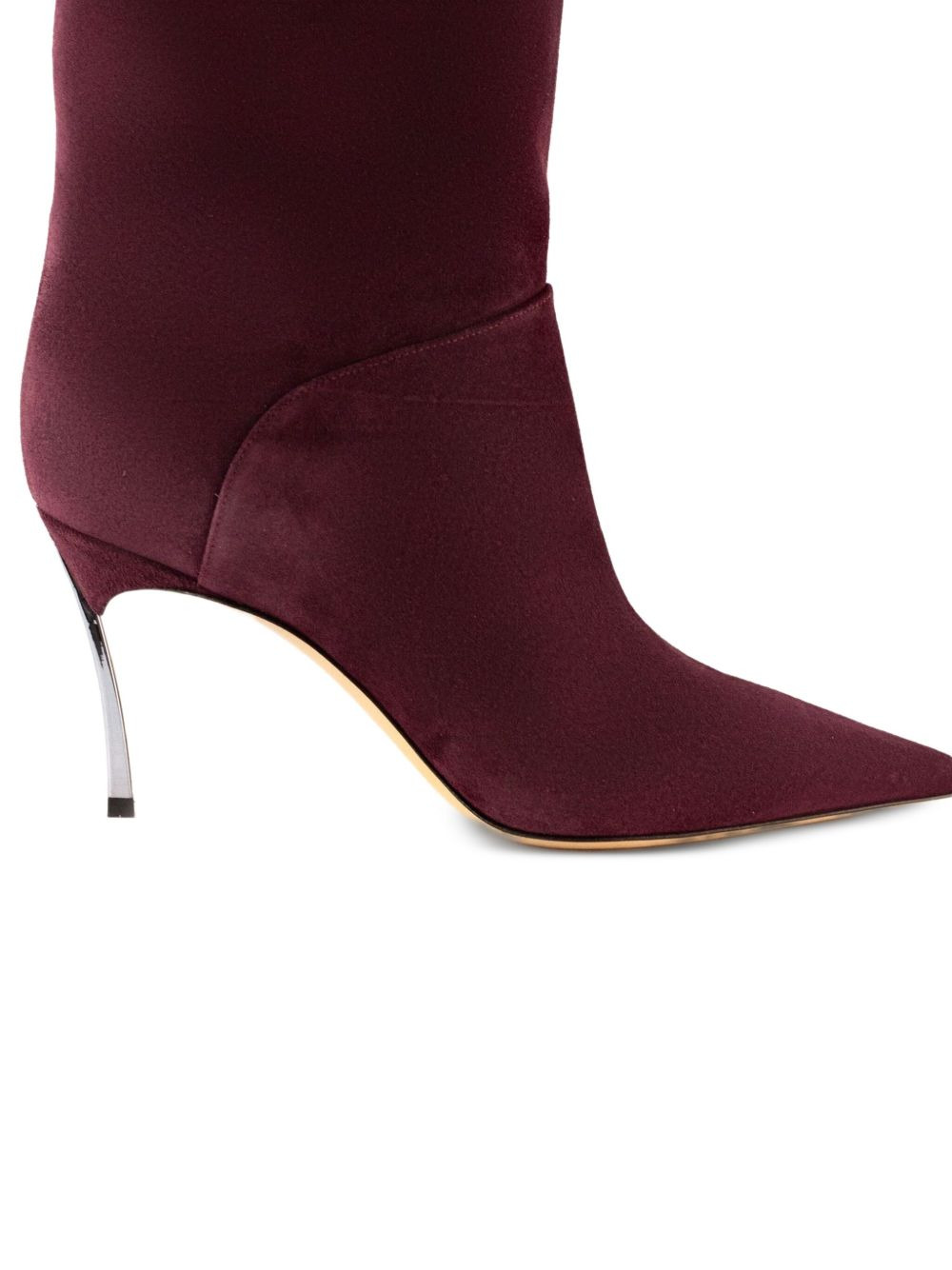 80mm pointed-toe suede boots - 4