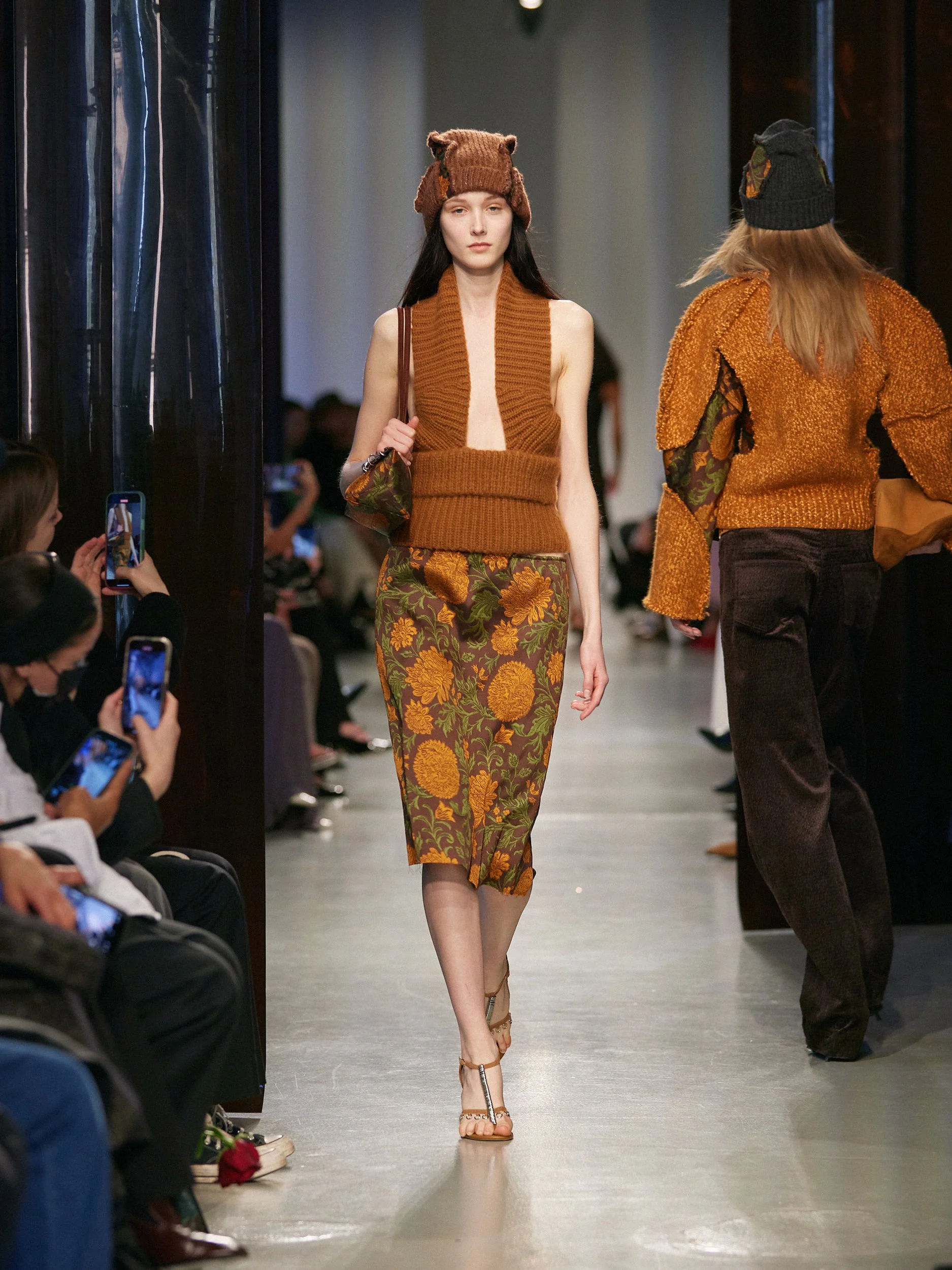 Upholstered Brocade Skirt - 1