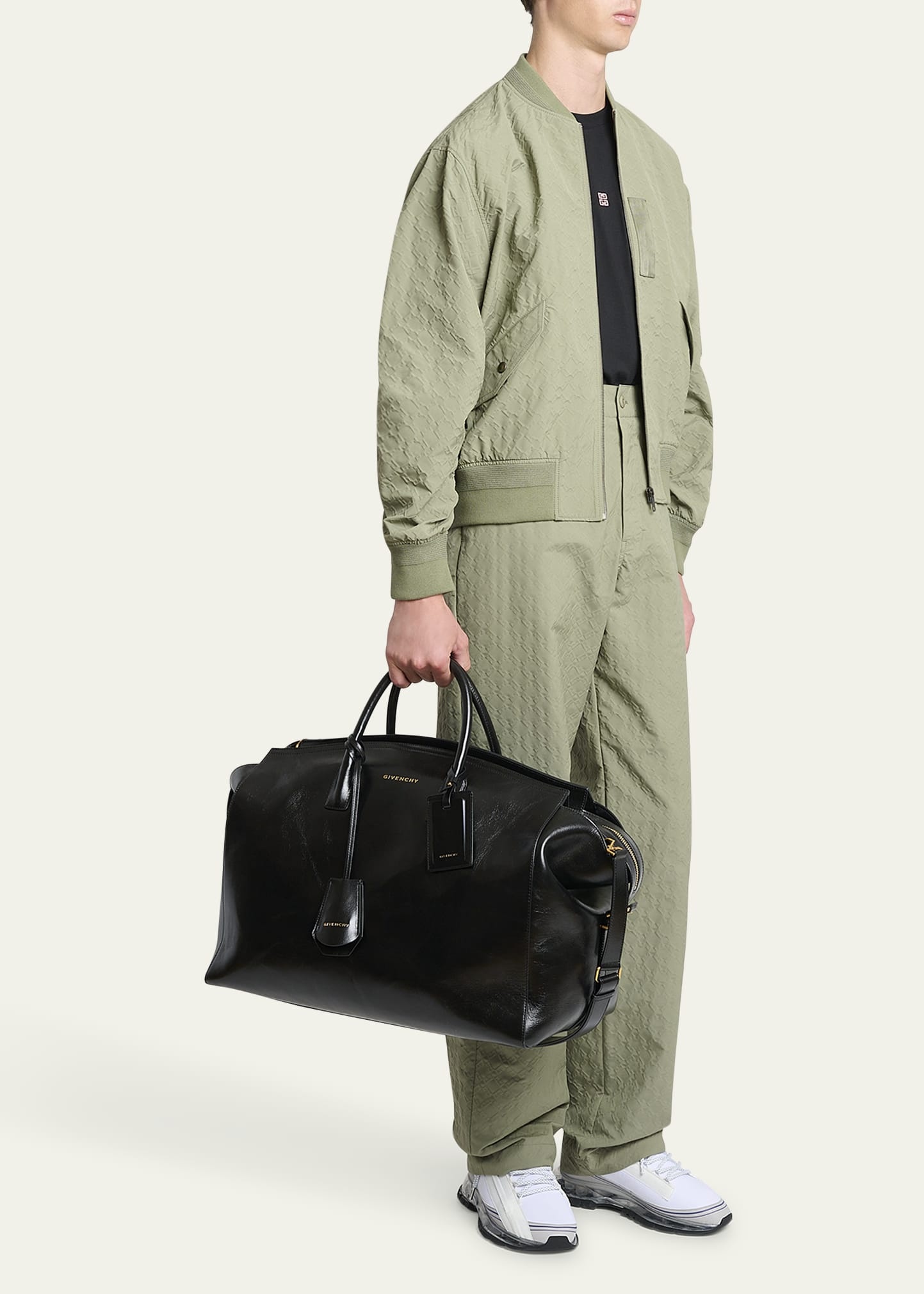 Men's Leather Duffel Bag - 6