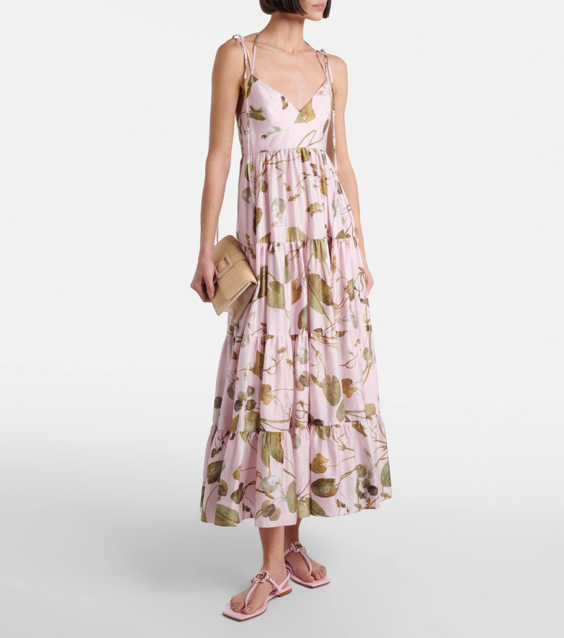 Erdem Printed cotton midi dress outlook