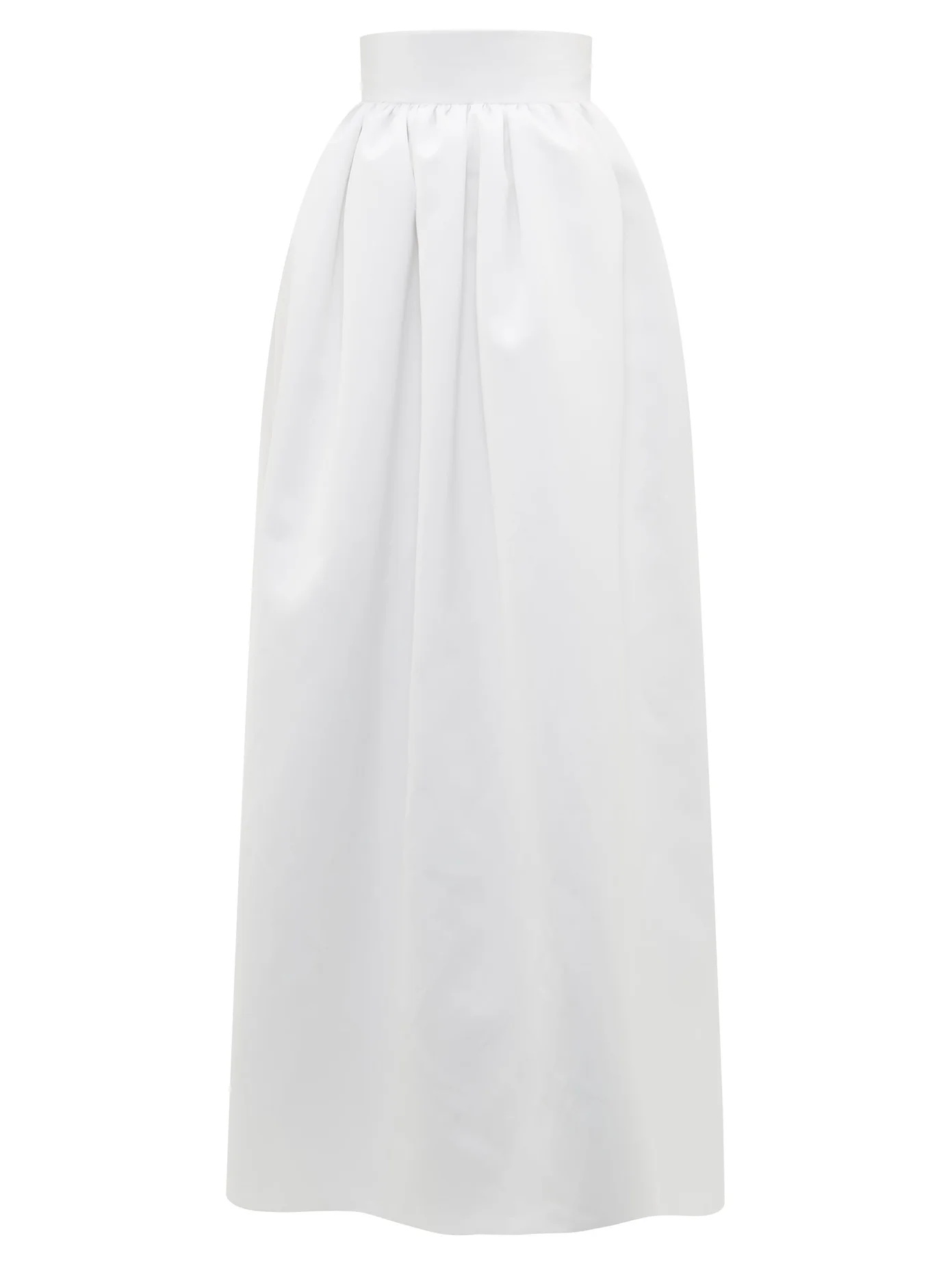 Puffed satin maxi skirt - 1