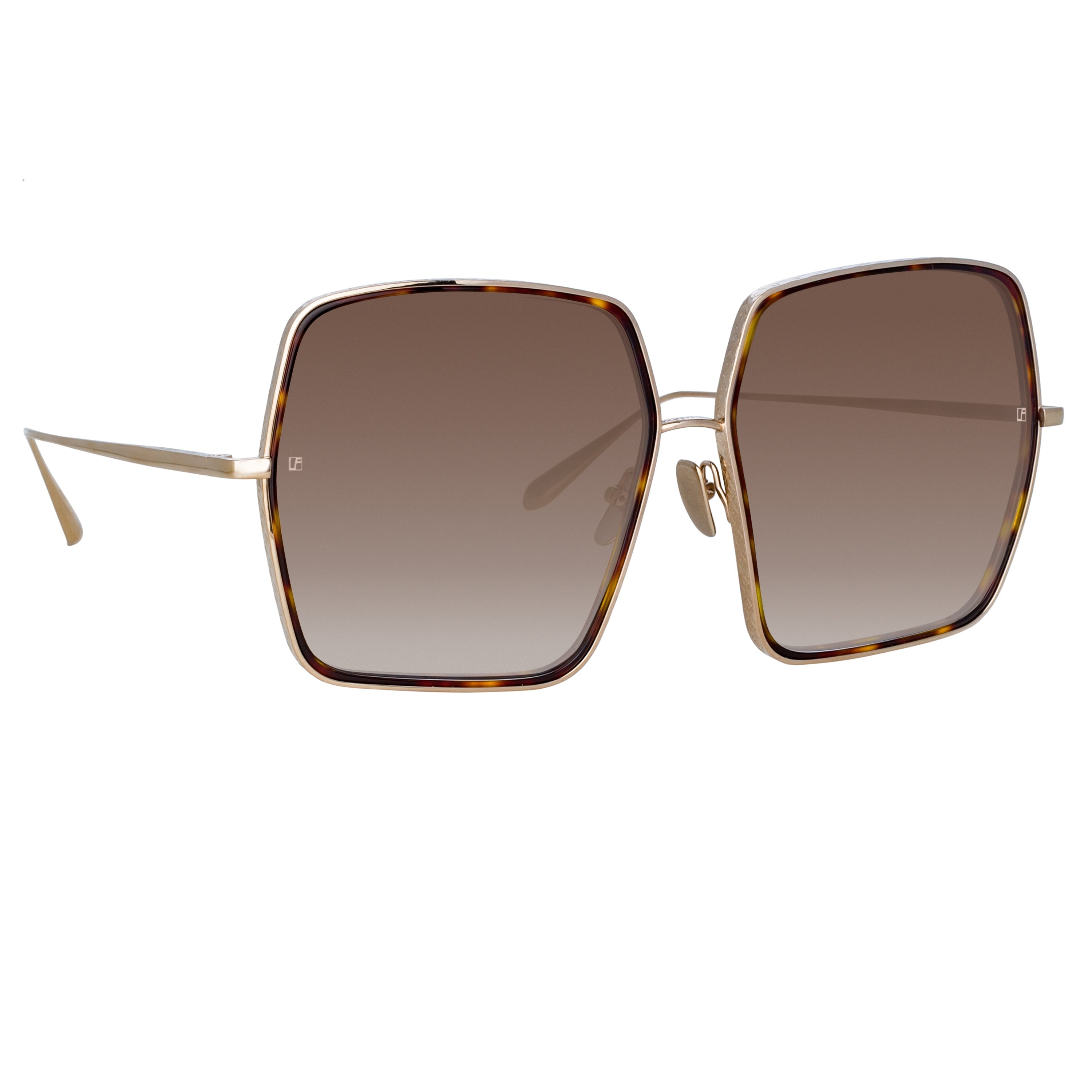 CAMARO OVERSIZED SUNGLASSES IN LIGHT GOLD - 3