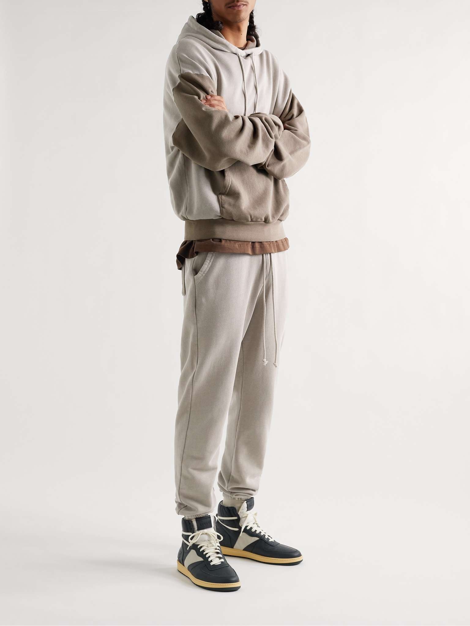 1992 Slim-Fit Tapered Two-Tone Cotton-Jersey Sweatpants - 4