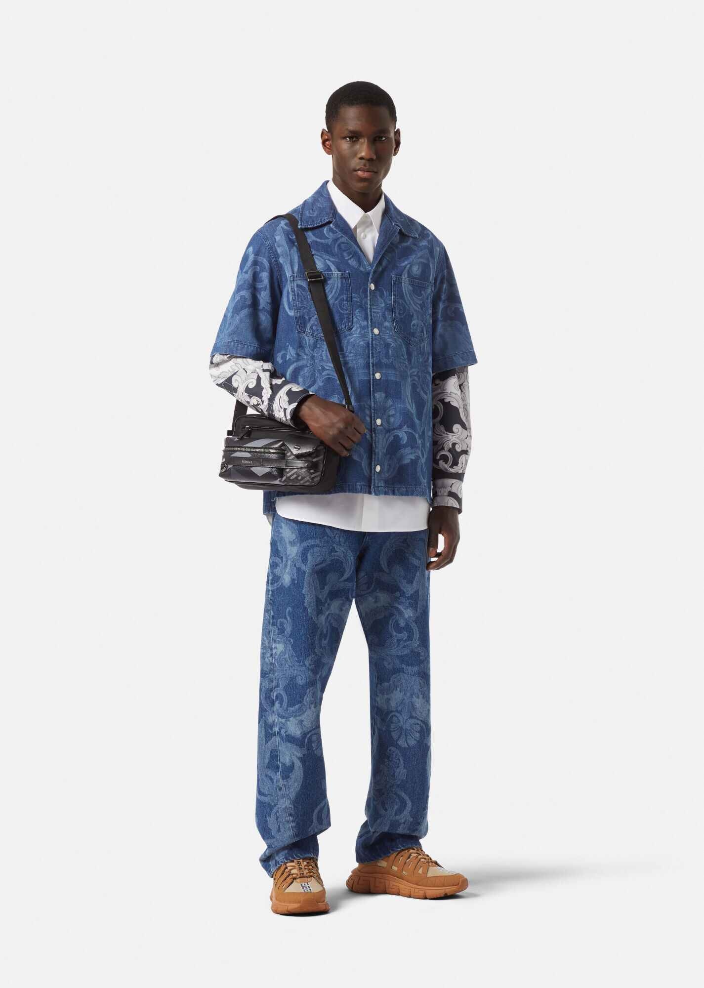 Silver Baroque Denim Shirt - 2
