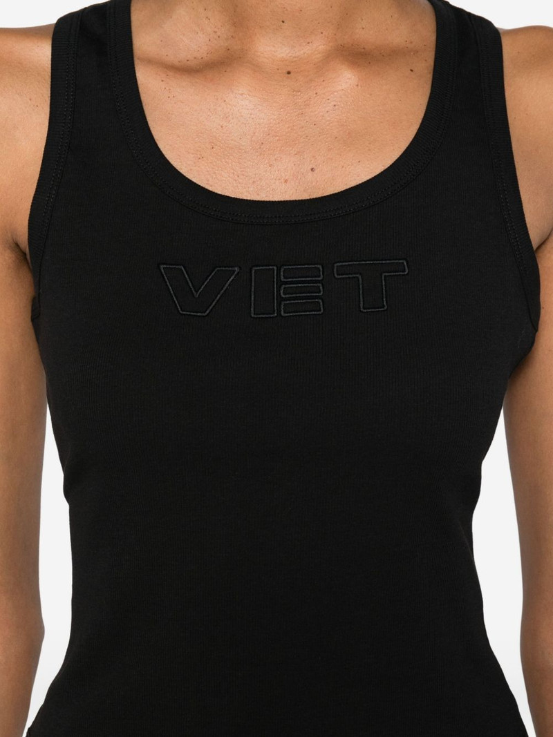 logo-embroidered tank top 5