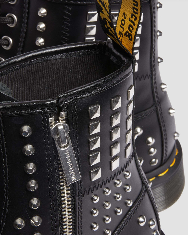 1460 Studded Zip Atlas Leather Lace Up Boots 7