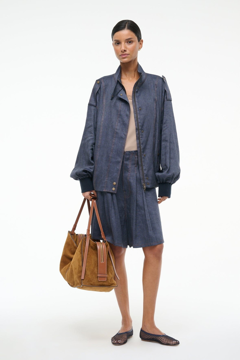 STAUD SIMONE JACKET CHAMBRAY 6