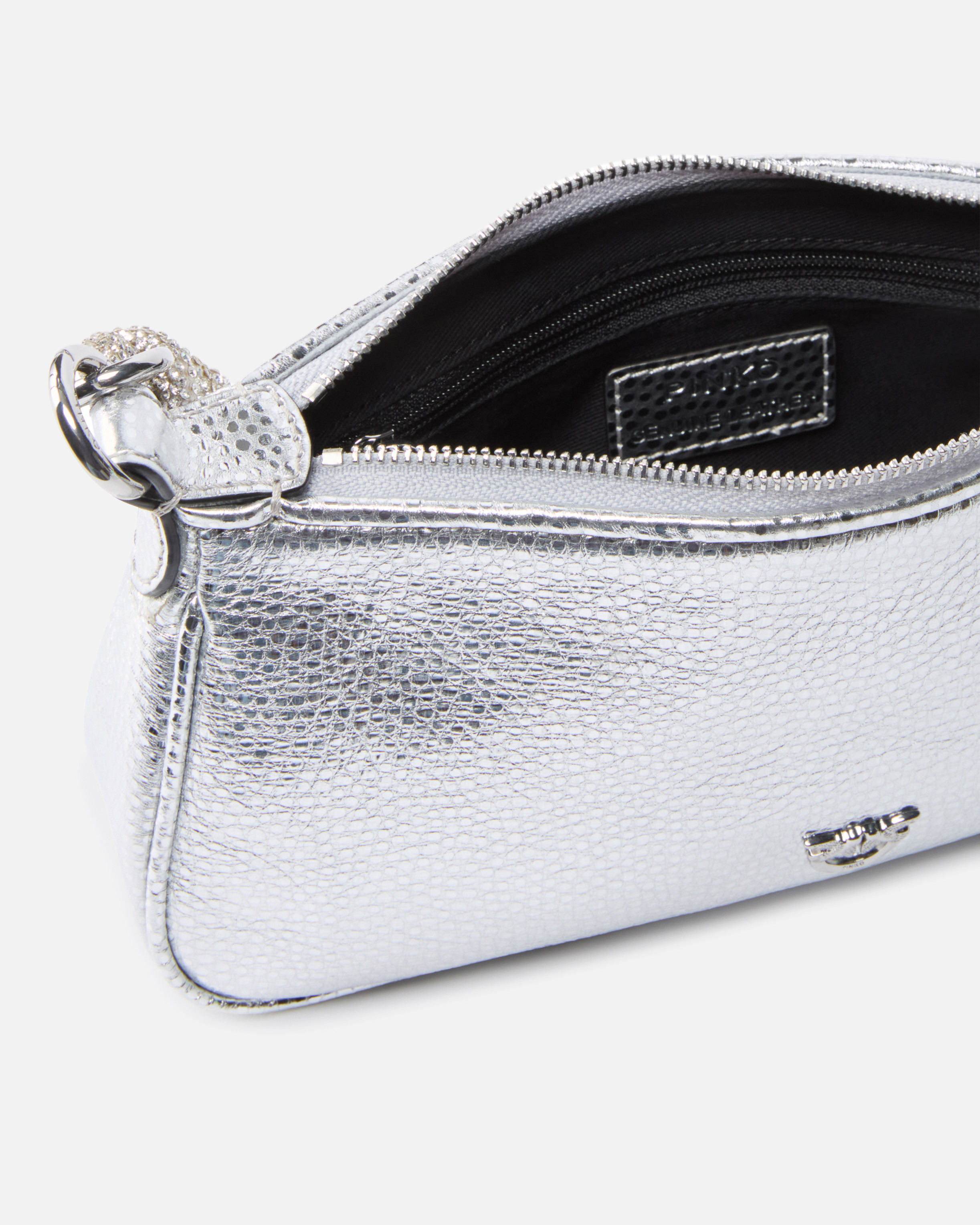 HALF MOON BAGUETTE MINI C LAMINATED TUMBLED LEATHER - 4