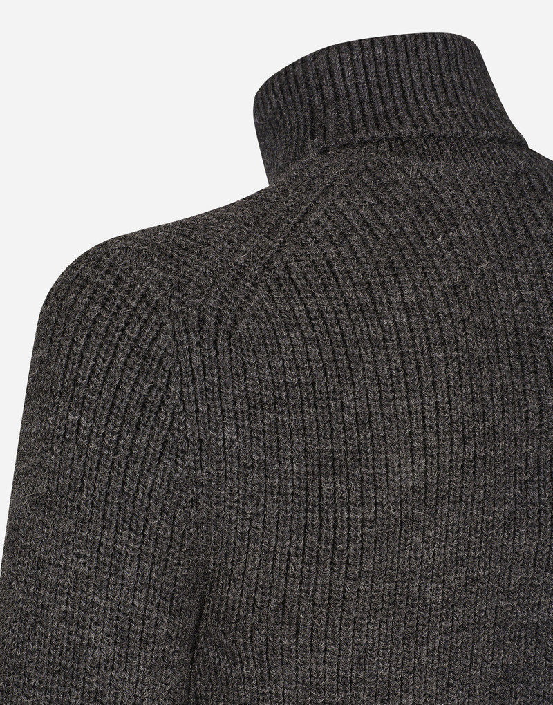 Dolce & Gabbana Wool fisherman’s rib-knit turtle-neck sweater outlook