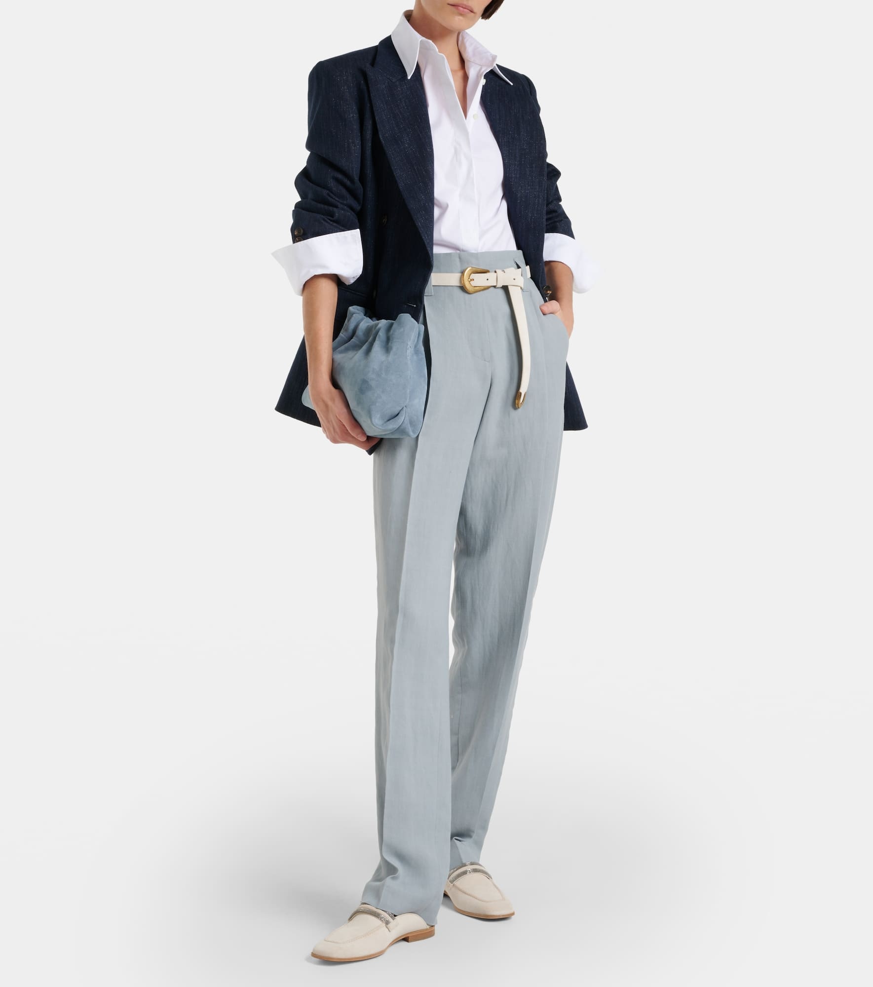 Mid-rise straight pants - 2