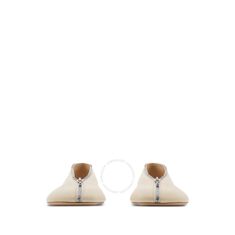 Burberry Sadler Zip Leather Ballerina Shoes - 3