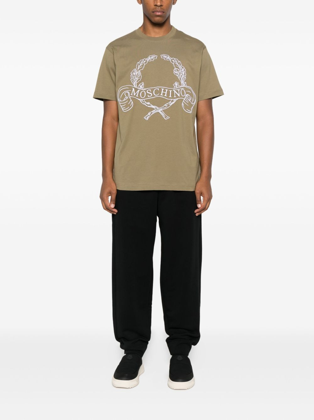 laurel wreath-print T-shirt - 2