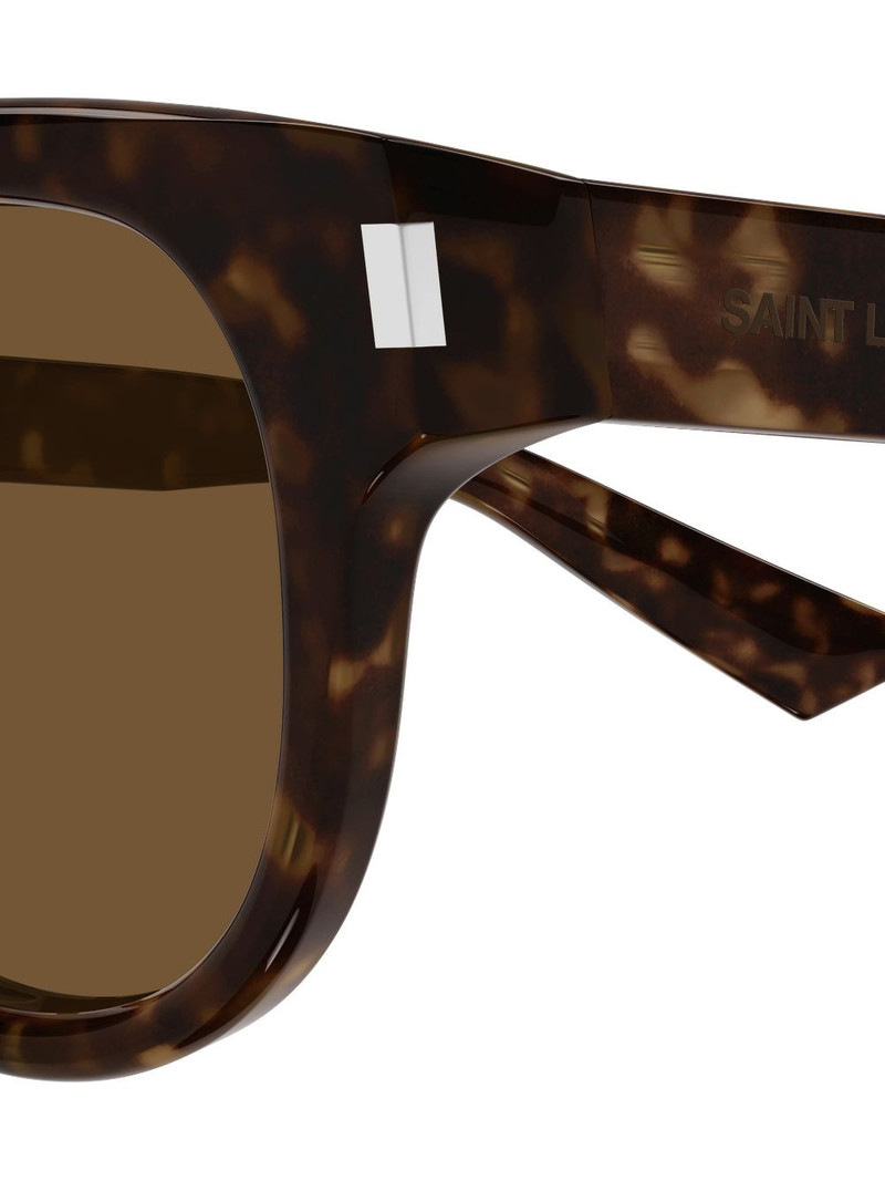 round-frame tortoiseshell sunglasses 3