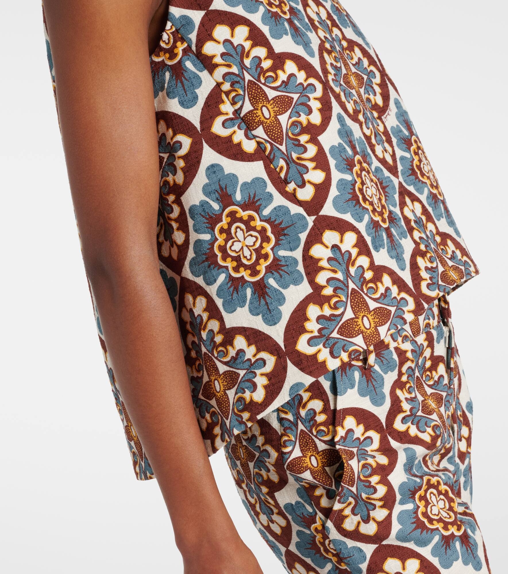 La Scala printed cotton top - 5