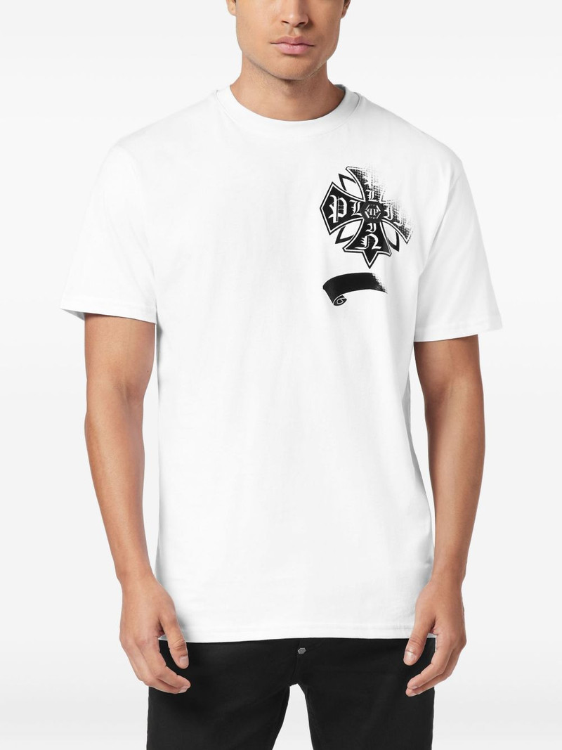 PHILIPP PLEIN Destroyed Crest T-shirt outlook