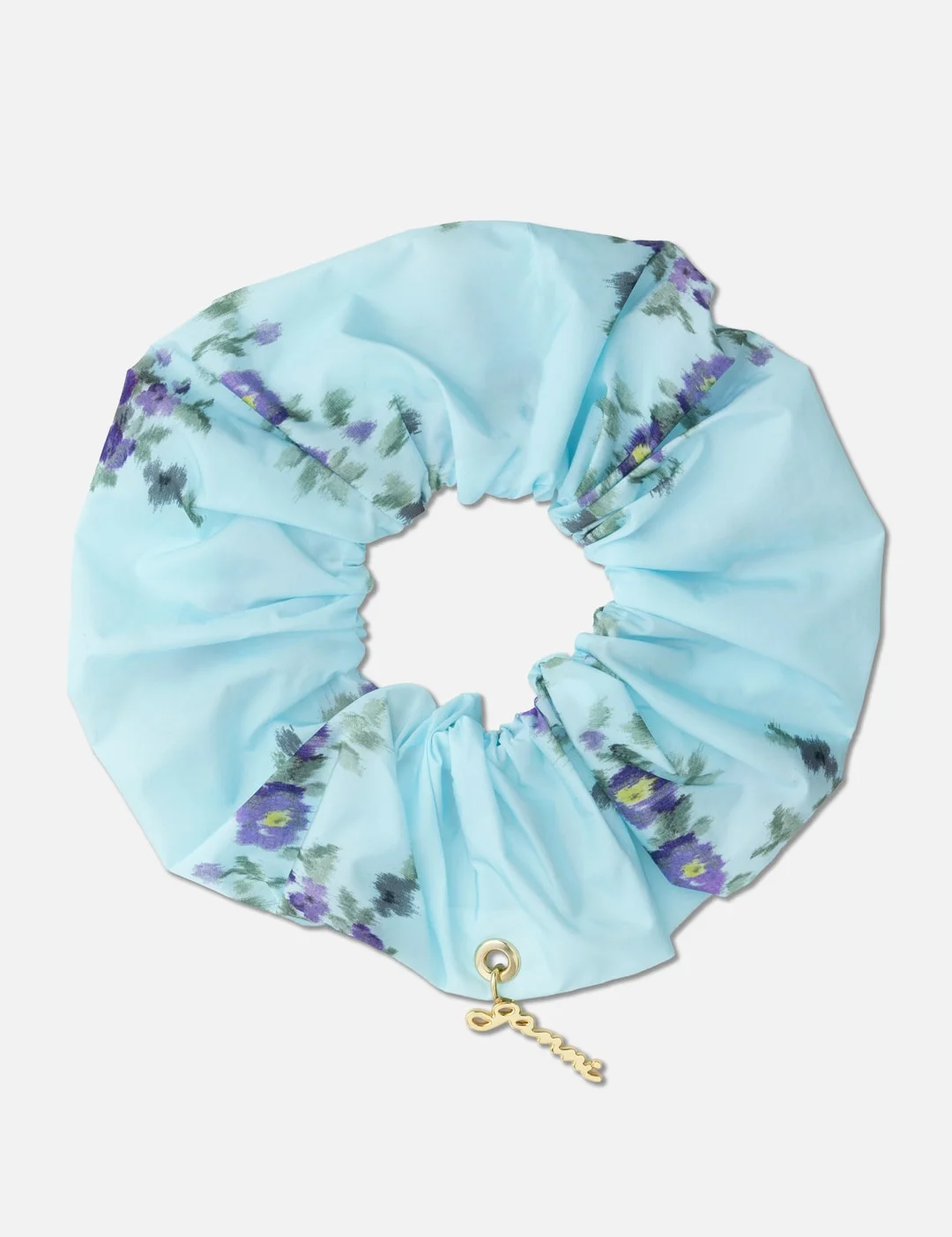 FLORAL PRINT SCRUNCHIE - 1