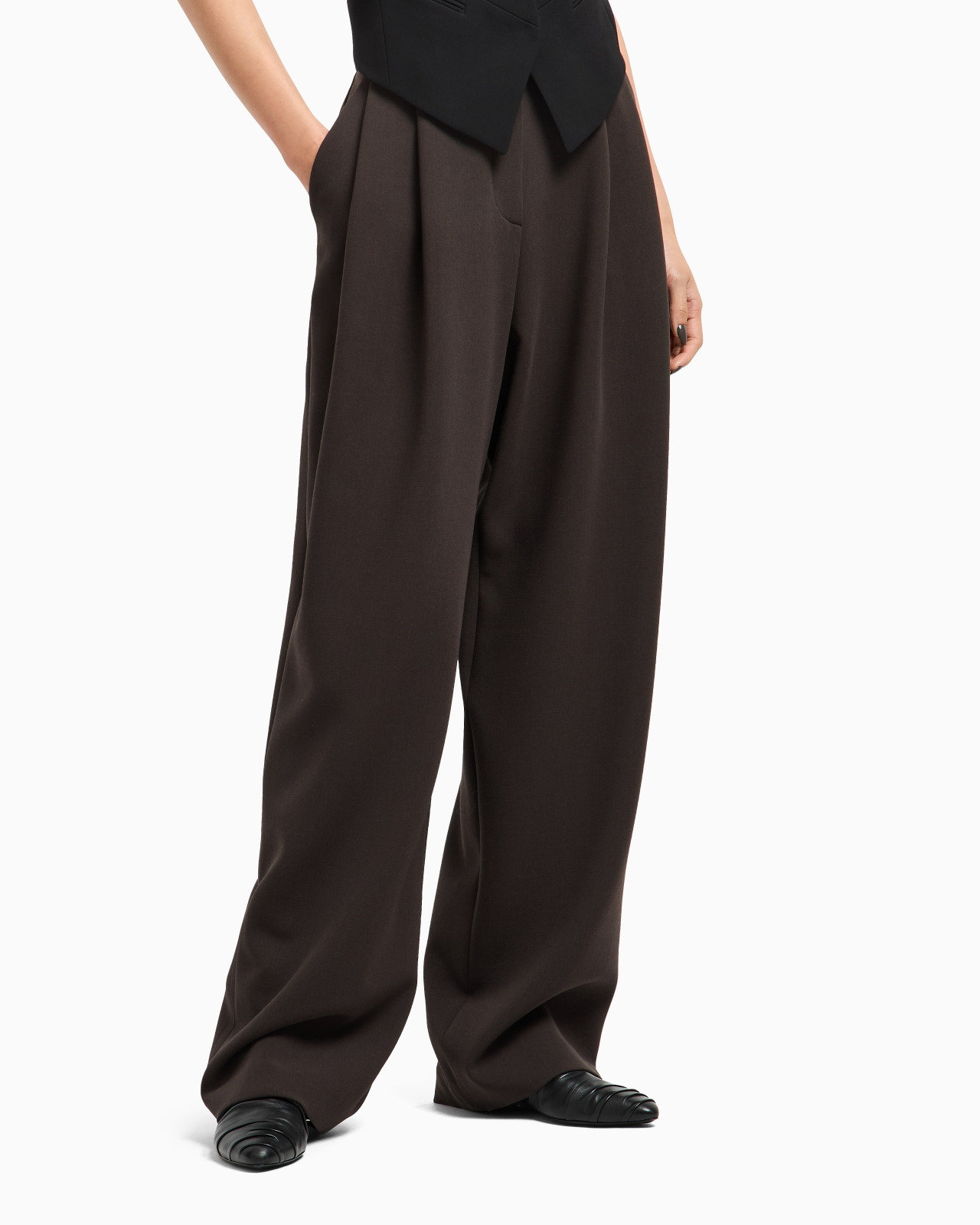DOUBLE-PLEAT TROUSERS IN STRETCH VIRGIN WOOL - 4