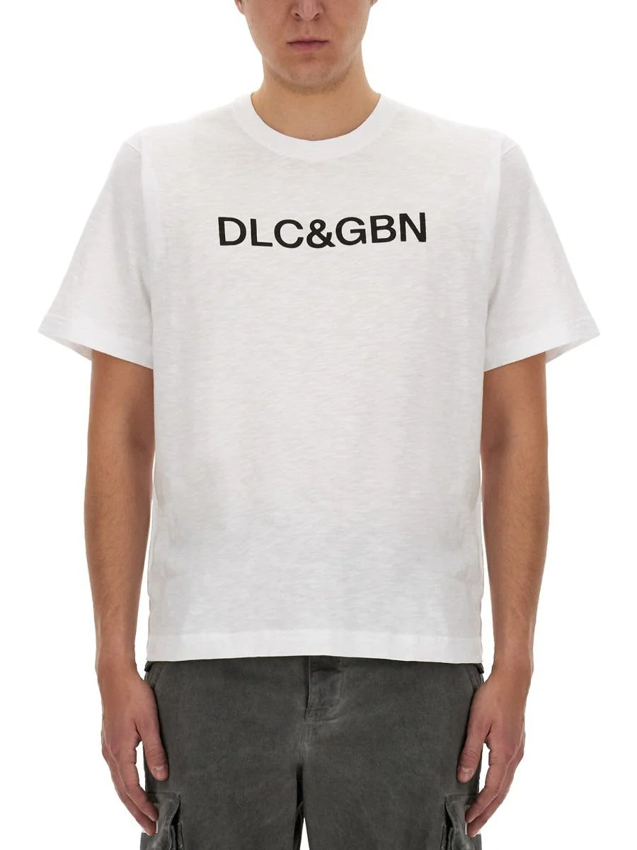DOLCE & GABBANA T-SHIRT WITH LOGO - 1