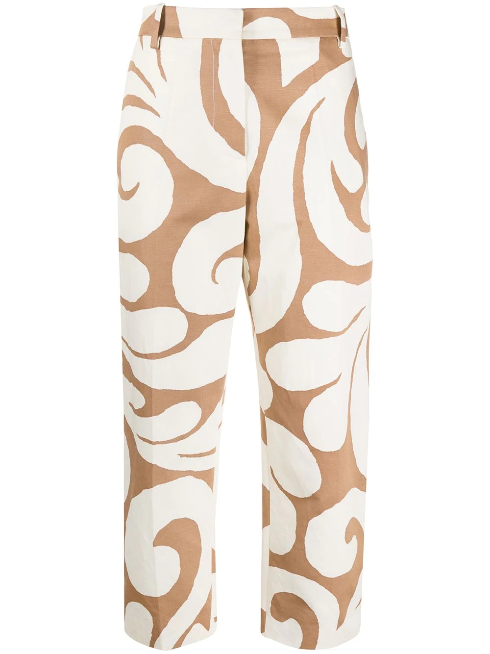 graphic swirl-print trousers - 1