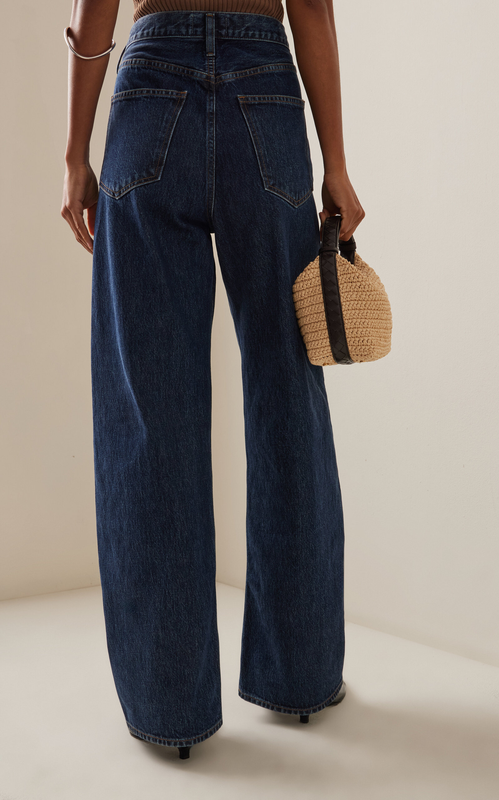 Low Curve Rigid Mid-Rise Tapered Jeans blue - 4