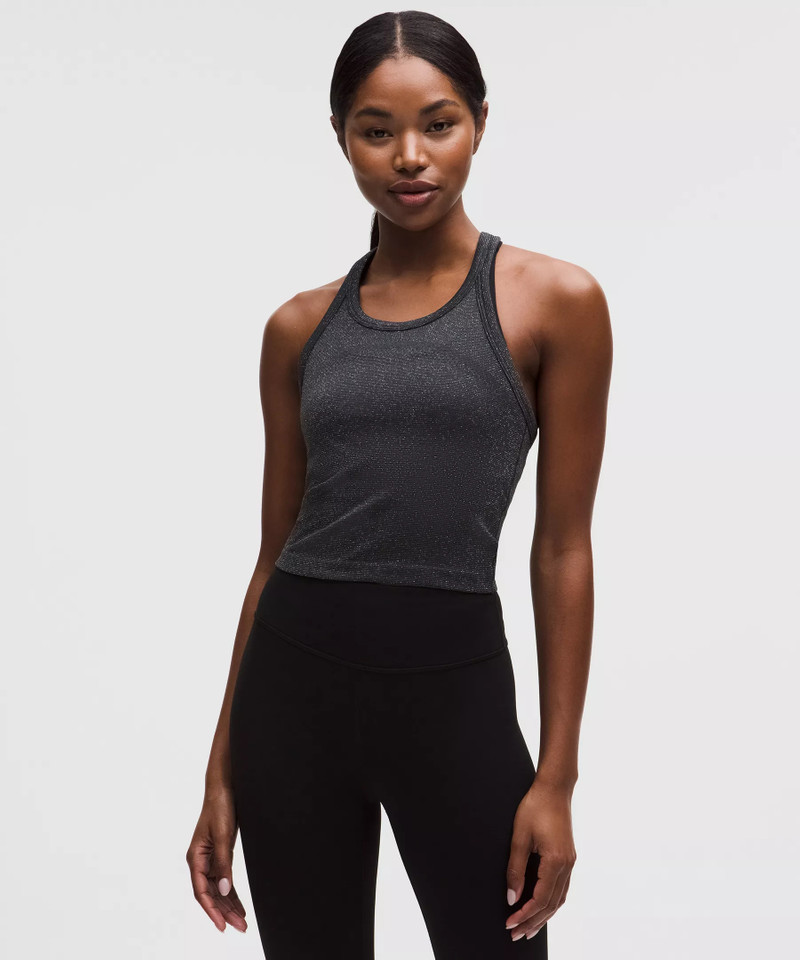 Swiftly Tech Cropped Round-Neck Racerback Tank Top 2.0 *Sparkle 1