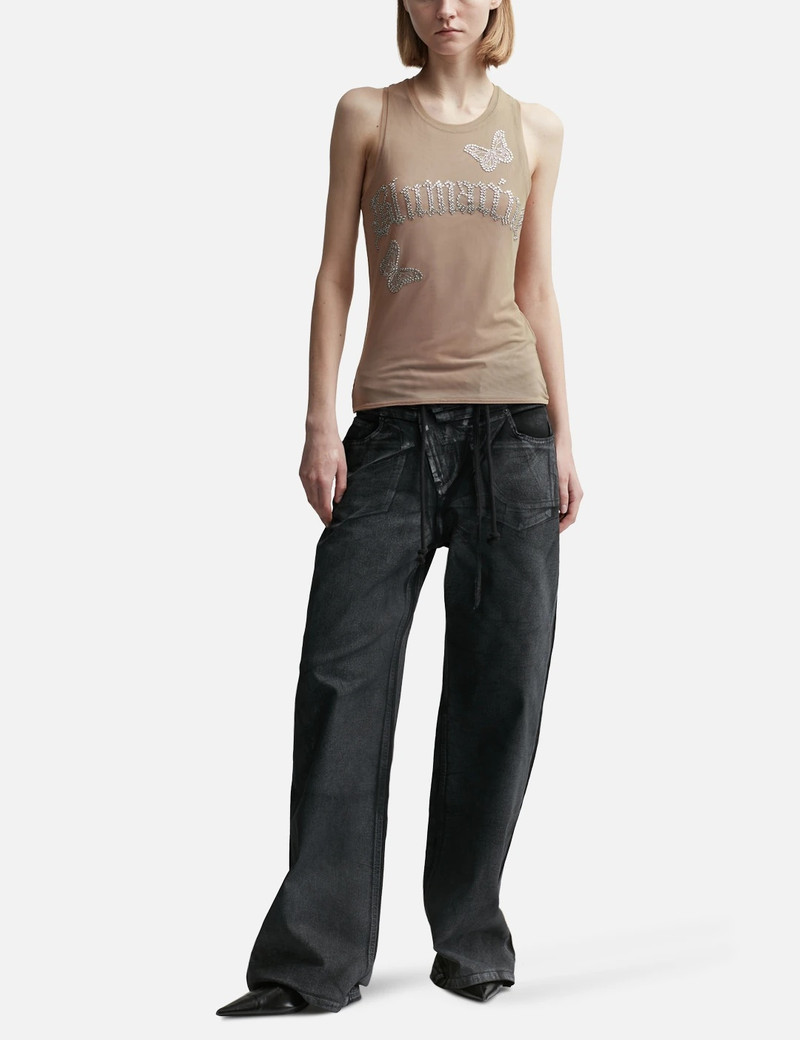 Blumarine BUTTERFLY MESH TANK TOP outlook