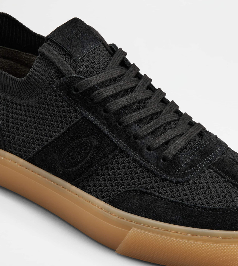 TOD'S SNEAKERS IN FABRIC AND SUEDE - BLACK 5