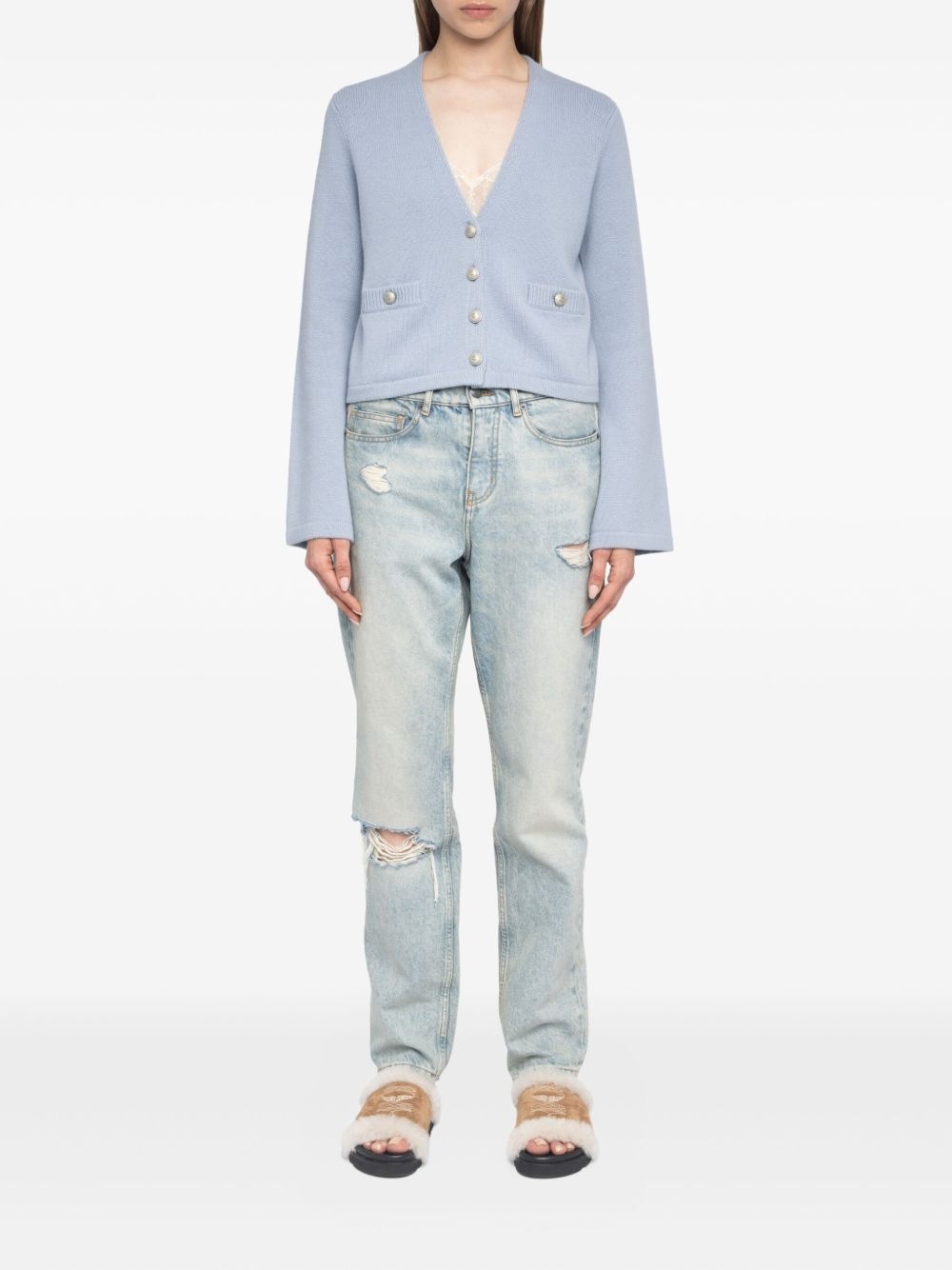 wide-sleeve cashmere cardigan - 2