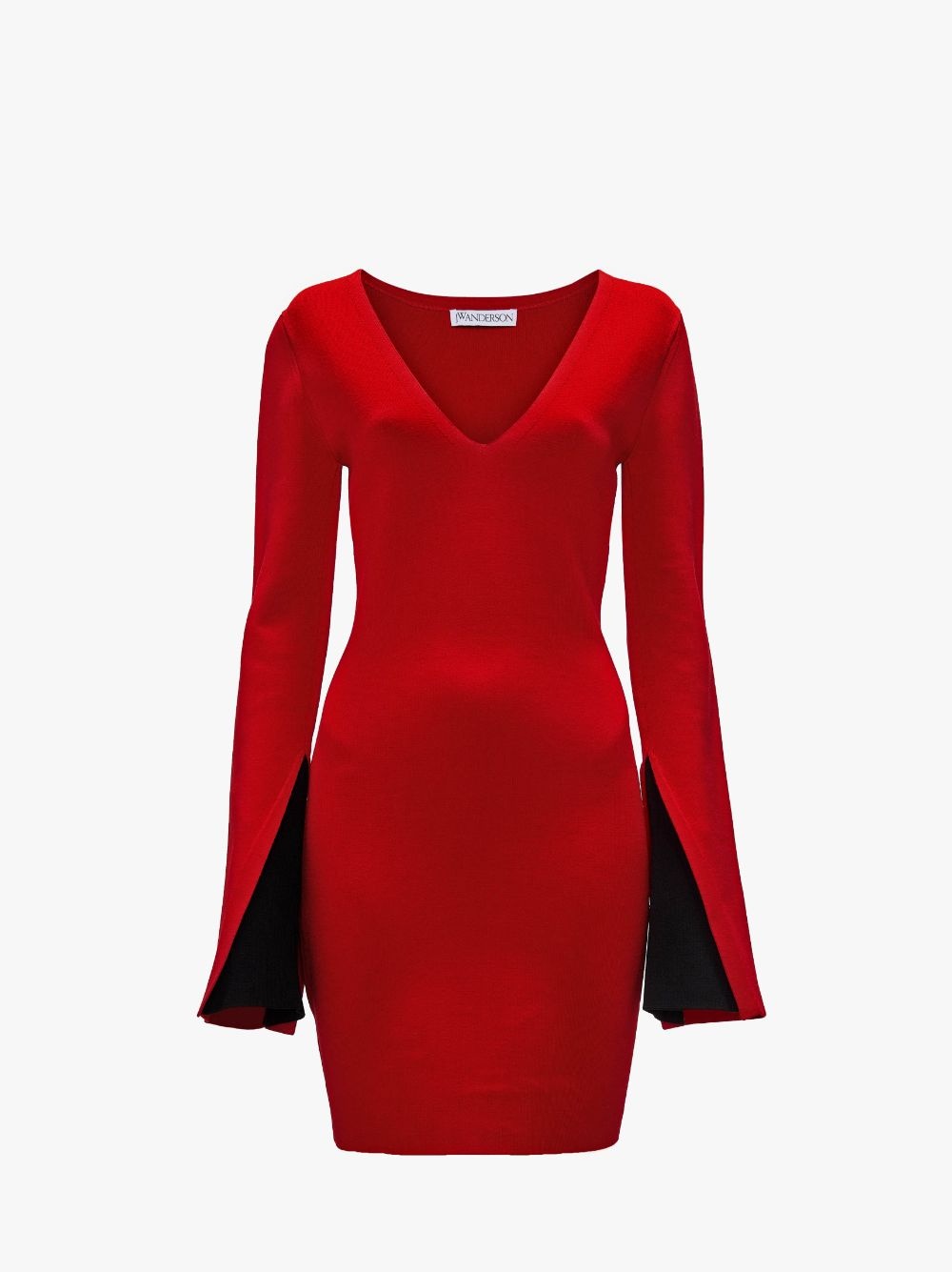 CONTRAST CUFF FITTED DRESS - 1