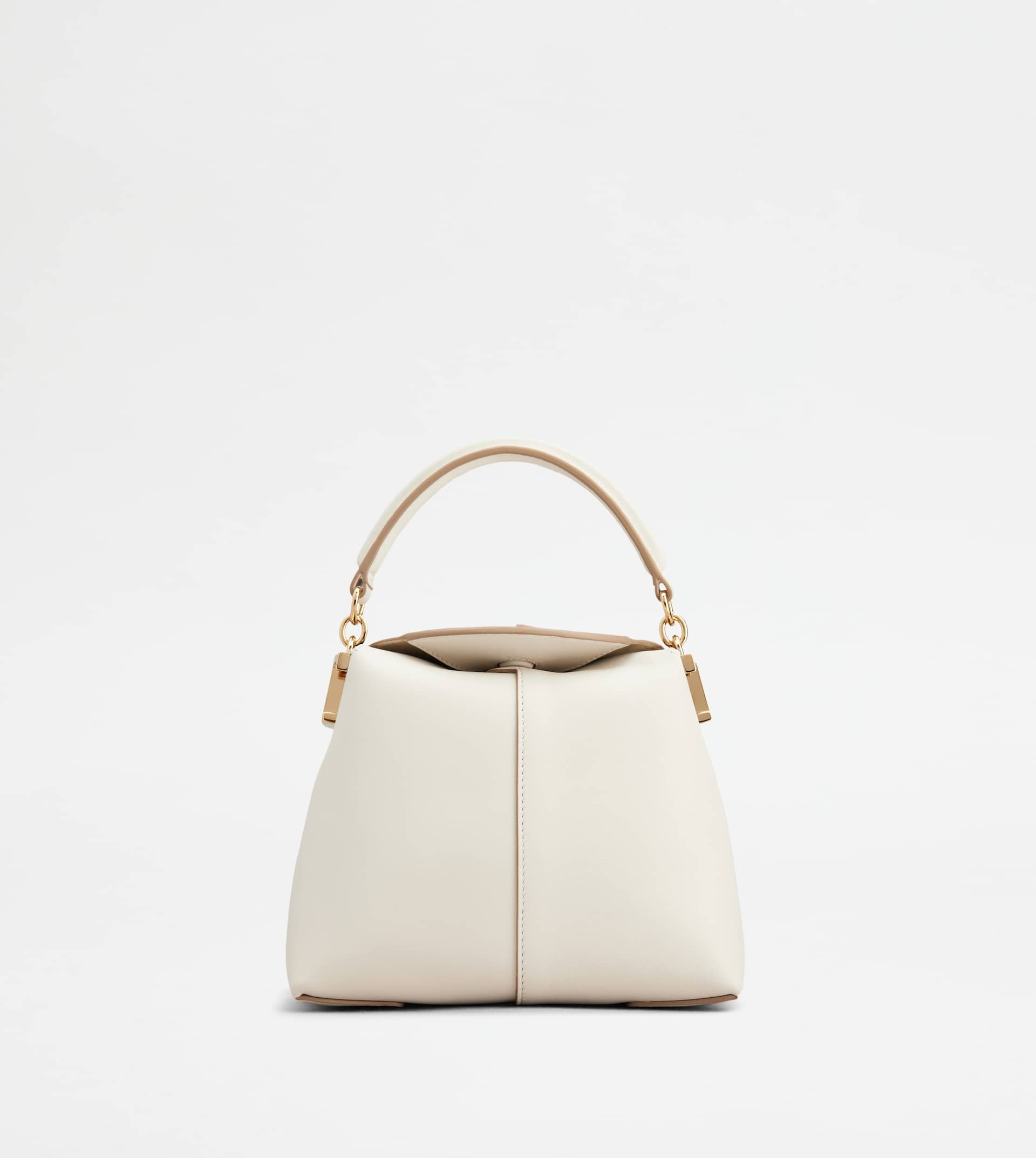TOD'S T CASE TOTE MESSENGER BAG IN LEATHER MICRO - WHITE - 1