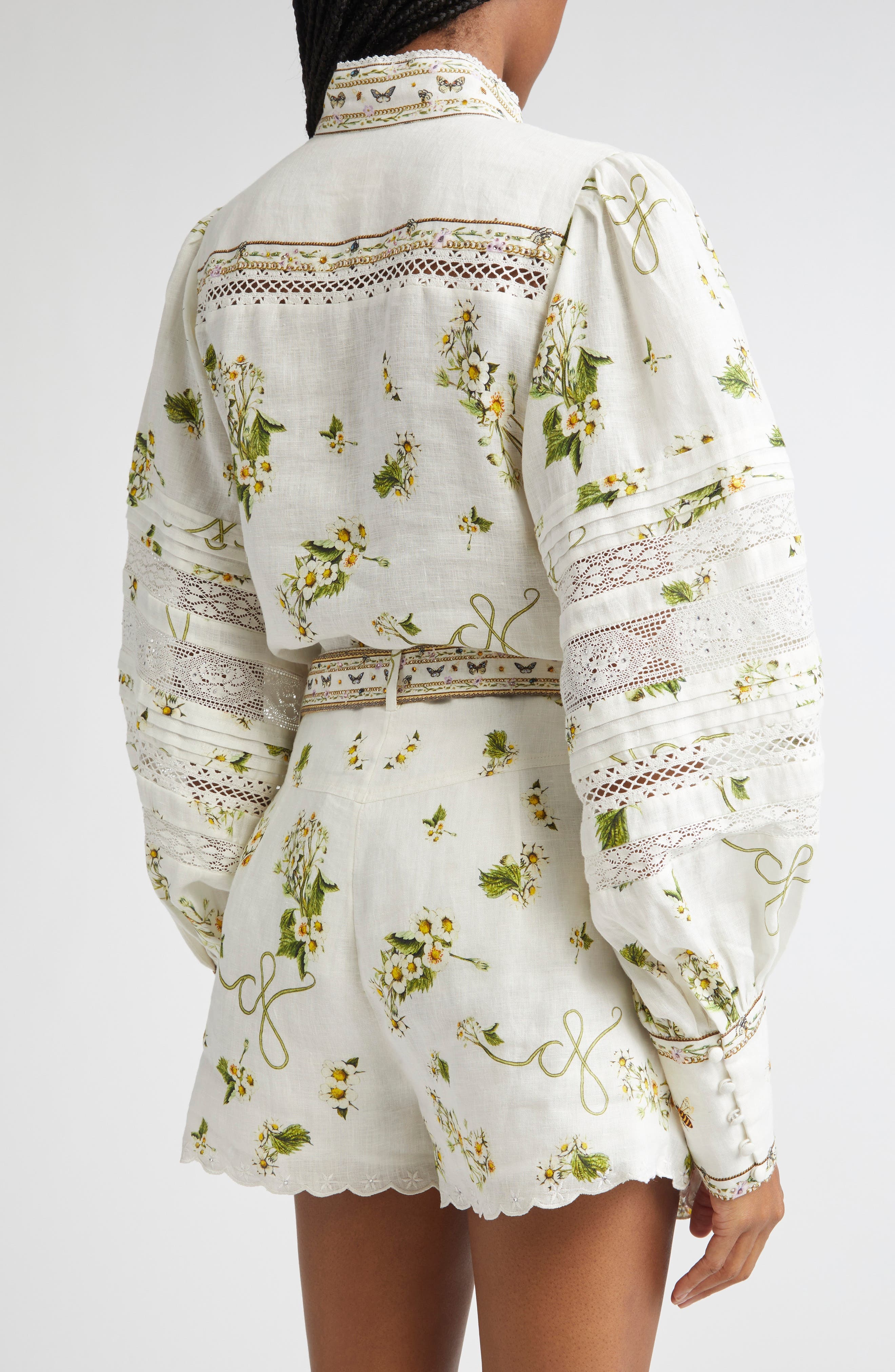 Camilla Botanical Utopia Buttoned Collar Linen Shirt at Nordstrom - 3