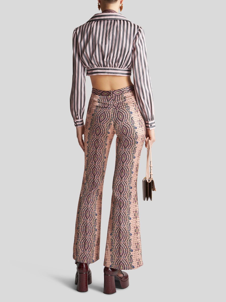 FLARED JACQUARD TROUSERS - 4