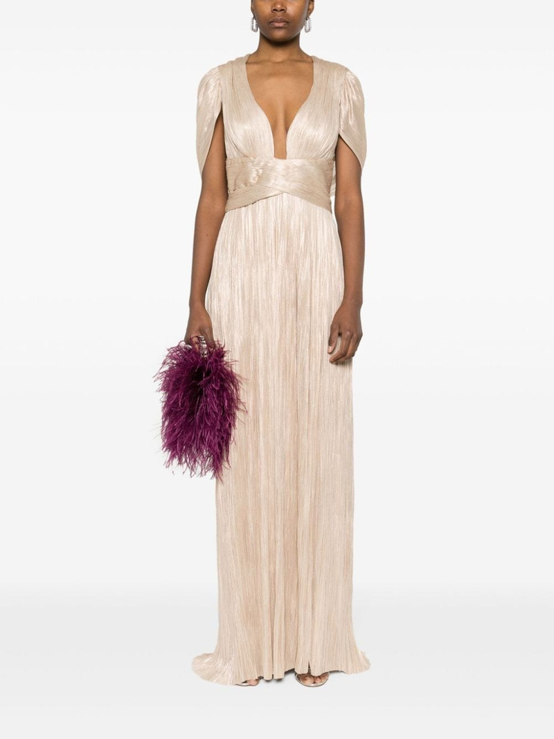 MARIA LUCIA HOHAN Laurel plissÃ© silk gown outlook