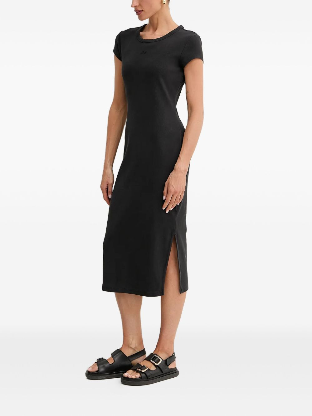 ribbed open-back midi dress - 2