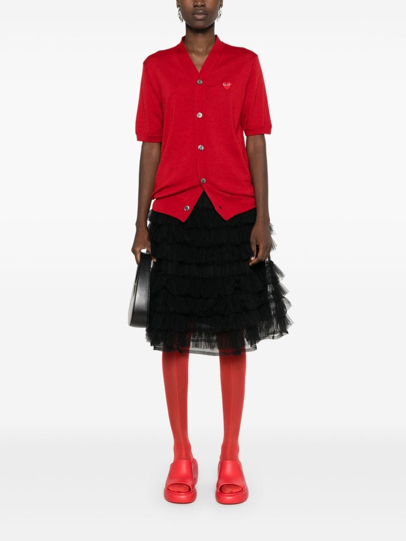 Comme des Garçons PLAY V-neck wool cardigan outlook